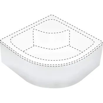 Sprchová vanička Hluboká sprchová vanička Deante půlkruhová 90 x 90 cm