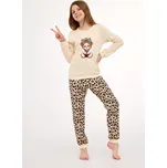 Holčičí pyžamo Cornette 191 panter smetanové Velikost: 146-152