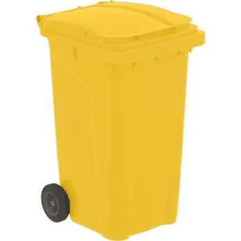 Popelnice Popelnice plastová 240l s kolečky - žlutá