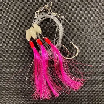 Umělá nástraha ICE fish mořský návazec Třásně 7/0, růžové (Osvědčená nástraha k lovu tresek a makrel.)