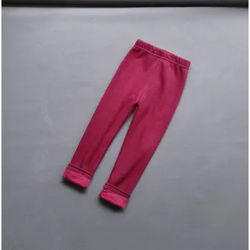 Dívčí zimní zateplené legíny (vel. pro 2-11 let) - bavlněné Barva: Červená, Velikost: 110 (4 roky)