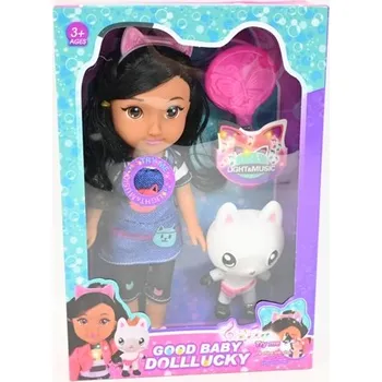 Panenka Norimpex Good Baby Doll interaktivní Panenka s kotětem a štěstím