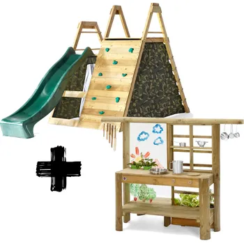 Dětský domeček VÝHODNÁ SADA - Domeček HOBIT Pyramide + Kuchyňka HOBIT Nature Kitchen