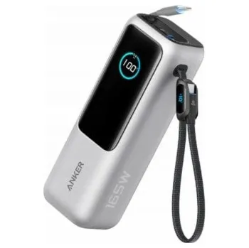 Powerbanka Anker ZOLO Powerbanka 25000mAh 165W Vestavěný USB-C kabel Šedá