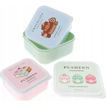 Svačinový box PUSHEEN SWEETS svačinový box, obědové boxy, 3 ks KAPITÁLNÍ Blueprint