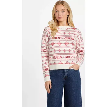 Dámský svetr GUESS dámský svetr Claus Logo Sweater červený L