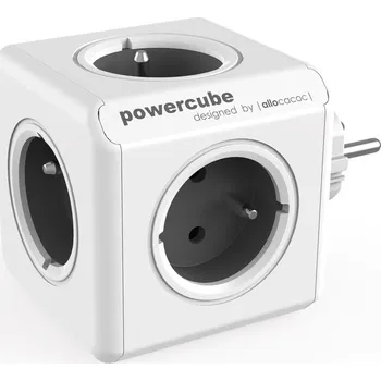 Elektrická zásuvka PowerCube Rozbočovací zásuvka, 5× zásuvka, šedá&nbsp;PWC-Z-GREY