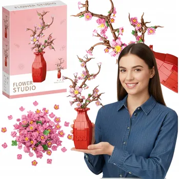 ostatní stavebnice TVŮRCOVÉ STAVEBNICE STAVEBNÍ KVĚTINY KVĚTINÁČ 565 DÁREK PRO MAMINKU Udělej si sám