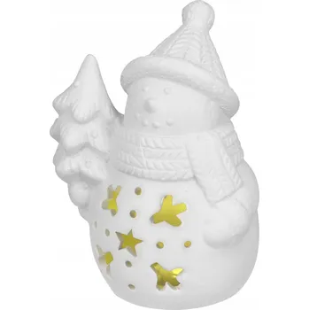 Vánoční dekorace SNĚHULÁK Figurka Svítící LED 30 cm Vánoční Dekorace Domů
