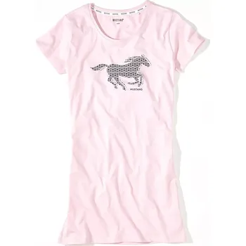 Dámské noční prádlo Dámská noční košilka circle dots růžová vel.L - Mustang