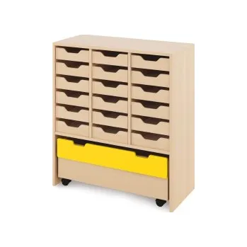 Zahradní úložný box Skříň L + malé kartonové kontejnery a truhla - CLASSICO