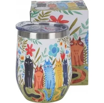 Termohrnek Termohrnek Duo Animals Kocouří svět 330 ml, nerezová ocel, kočky