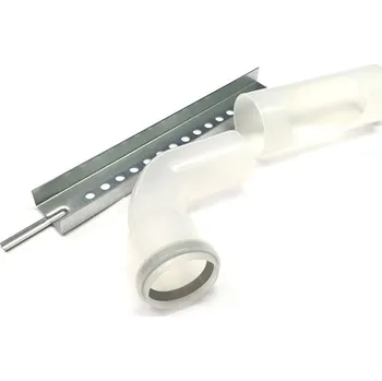 Kouřovod BRILON patní koleno s podpěrou DN110 (koleno, kolej, opěrná tyč)