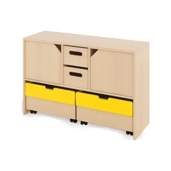 Zahradní úložný box Skříň M + velké kartonové kontejnery, dvířka a truhly - CLASSICO