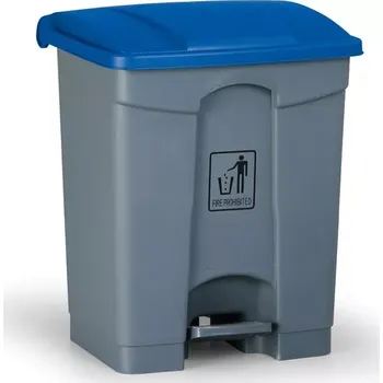 Odpadkový koš Nášlapný koš na tříděný odpad VERONA, 45 litrů, modrý