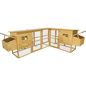 kurník Slepičář Kurník roháček 250 x 190 x 104 cm přírodní dřevo