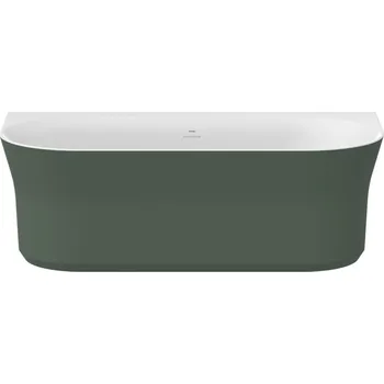 Vana RAVAK Vana Ravak Ypsilon Wall 178x86 oválná akrylátová volně stojící, grey green/bílá, krytka odtoku bílá, XC00100064 XC00100064