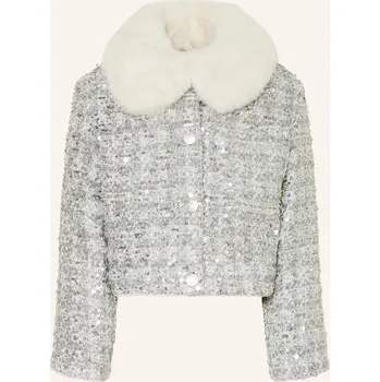 Dámský blejzr Billieblush Dívčí Kabátová Bunda S Flitry A Umělou Kožešinou,...