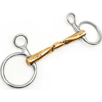 Udidlo pro koně Udidlo Baucher dvakrát lomené Sweet Gold Axel Fager 13,5 cm