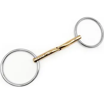 Udidlo pro koně Udidlo stihlové jednou lomené Sweet Gold Large rings Carina Fager 11,5 cm