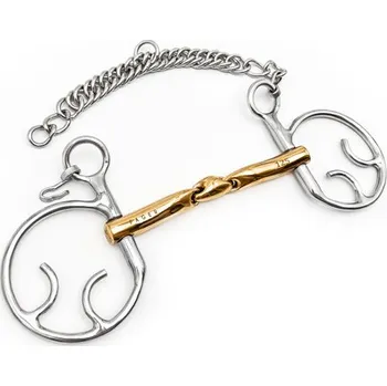 Udidlo pro koně Udidlo Thiedemann dvakrát lomené Sweet Gold Axel Fager 14,5 cm