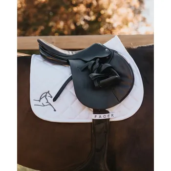 FAGER Dečka podsedlová Fager, skoková, bílá FULL