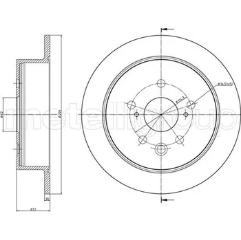 Brzdový kotouč Brzdový kotouč METELLI 23-1545C