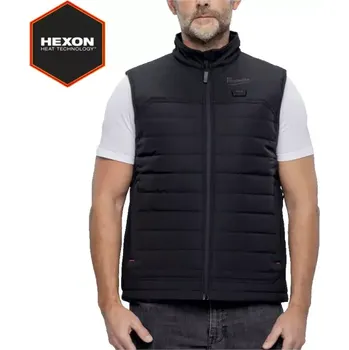 Elektrické nířadí MILWAUKEE M12HPVBL3-0(M) Pánská vyhřívaná prošívaná vesta HEXON černá M 4932493843