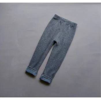 Chlapecké kalhoty Dívčí zimní zateplené legíny (vel. pro 2-11 let) - bavlněné Barva: zelená, Velikost: 150 (10-11 let)