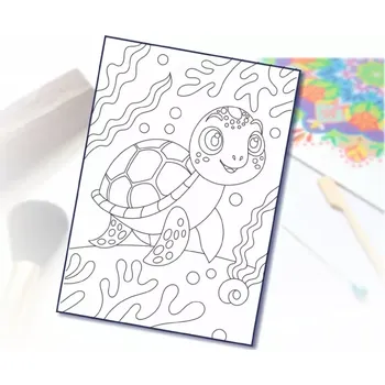 Šablona na pískování želva v moři A4