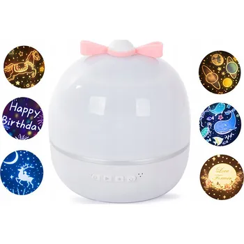 Noční světlo Noční lampička projektor noční oblohy LED vícebarevná, noční světlo, otáčení o 360°