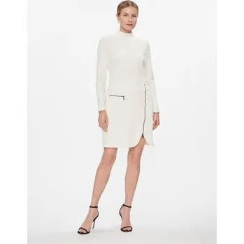 Dámské šaty DKNY Koktejlové šaty DD3J1430 Écru Regular Fit 6
