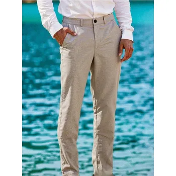 Pánské kalhoty Sinsay - Slim fit chino kalhoty s kostkovaným vzorem - béžová - 147EV-02X - 147EV-02X-28