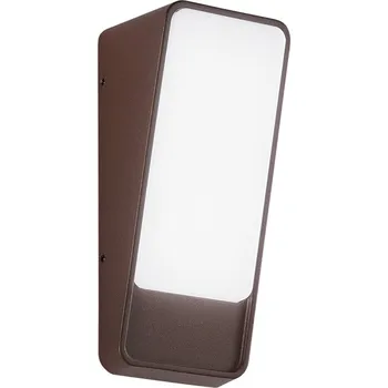 Venkovní osvětlení INTEC LED venkovní nástěnné svítidlo Coupe, bronzová, výška 20 cm, kov bronzová, bílá LED 13,9 W celkem - Doprava zdarma