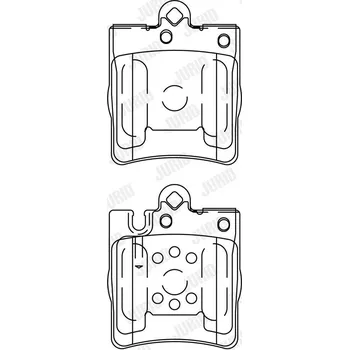 Brzdová destička Sada brzdových destiček, kotoučová brzda JURID 571988J