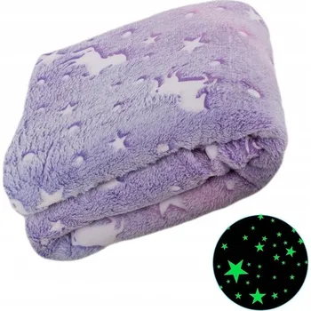 Prostěradlo Deka Verk Group polyester 150 cm x 180 cm fialová