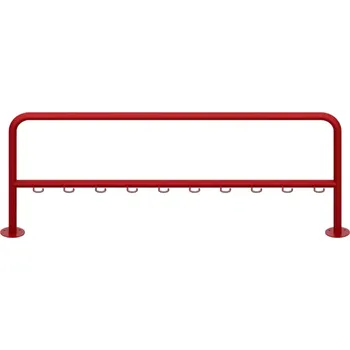 stojan na kolo Stojan na kolobězky RIDE, 10 míst, červená