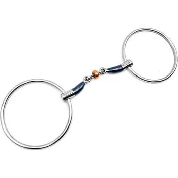 Udidlo pro koně Udidlo stihlové dvakrát lomené Sweet Iron Large rings Julia Fager 11,5 cm