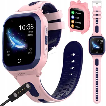 Chytré hodinky Chytré Hodinky Lewer růžové s GPS, 8 GB, notifikace, hovory