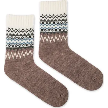 Dámské ponožky Vlněné ponožky Vlnáč Severka hnědé M (39-42)