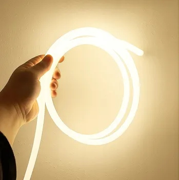 LED osvětlení Neon LED bílý neutrální 360 hadice kulatý řezaná na metry venkovní 230V