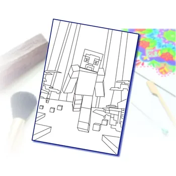 Šablona na pískování minecraft Steve A4