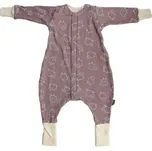 Merino spací pytel s nohavicemi a odepínacími rukávy – hnědé ovečky 60 cm Kaarsgaren