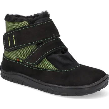 Dívčí zimní obuv Barefoot dětské zimní boty Fare Bare - A5143211+A5243211 zelené Velikost: 27