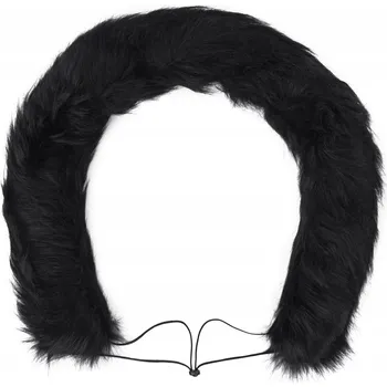 Kočárek HappyBee Kožešinový límec na kočárek, Black