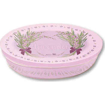 Čokoláda Born&syn Born Syn Pralinky z mléčné čokolády v plechové dóze s motivem levandule 125g