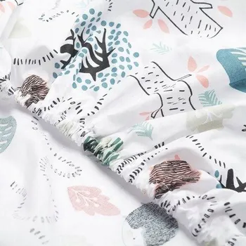 Prostěradlo SENSILLO PROSTĚRADLO DO POSTÝLKY S POTISKEM JEŽKŮ 120x60 BAVLNA