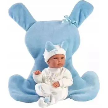 Panenka Llorens 63597 New Born baby boy - realistická panenka s celým vinylovým tělem 35 cm