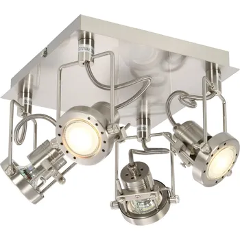 Bodové svítidlo vidaXL 4směrné bodové světlo stříbrné GU10