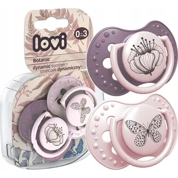 dudlíky LOVI Silikonové dynamické Dudlík 0-3m 2 ks Botanic Girl